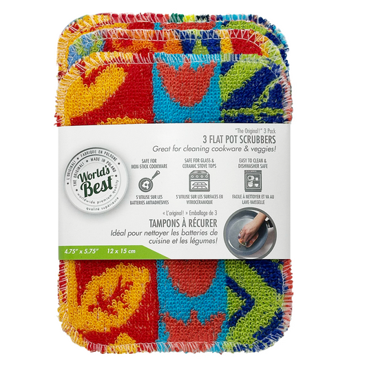 Printed Flat Pot Scrubber