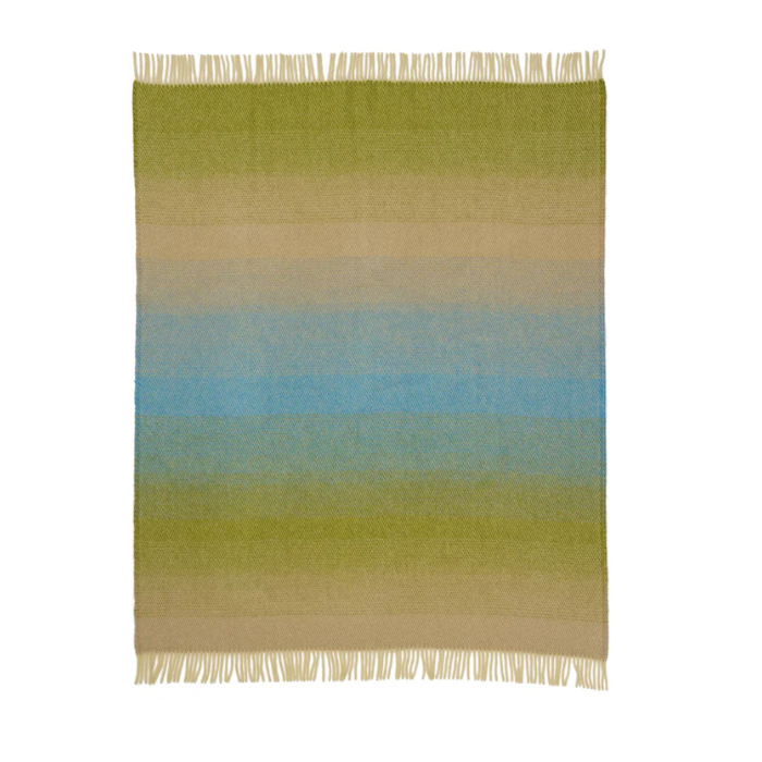 Aurora Greenish Lambswool Throw