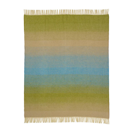 Aurora Greenish Lambswool Throw