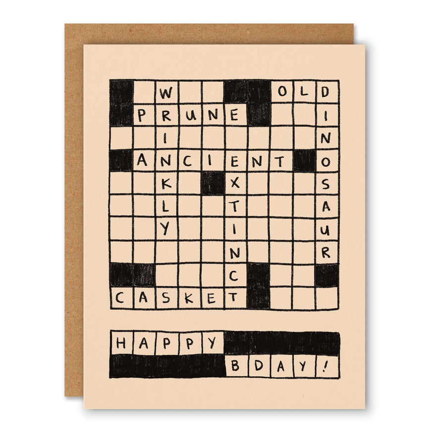 Crossword Birthday Card