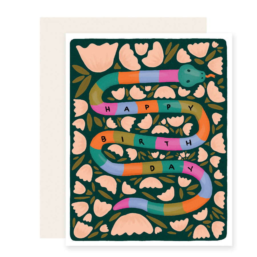 Snake Colorblock Birthday Card