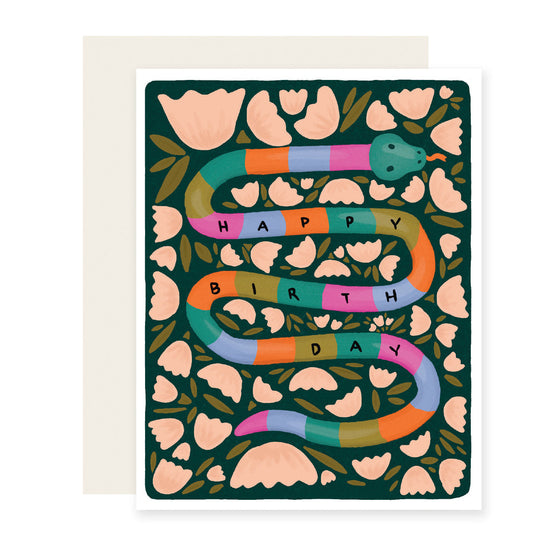 Snake Colorblock Birthday Card
