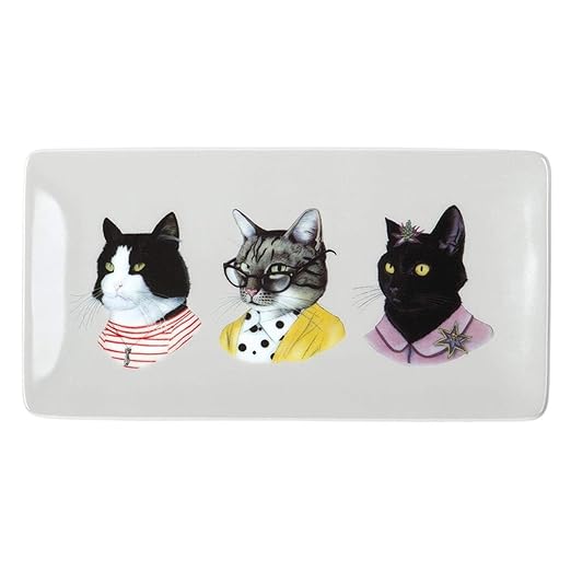 Cat Portraits Porcelain Tray