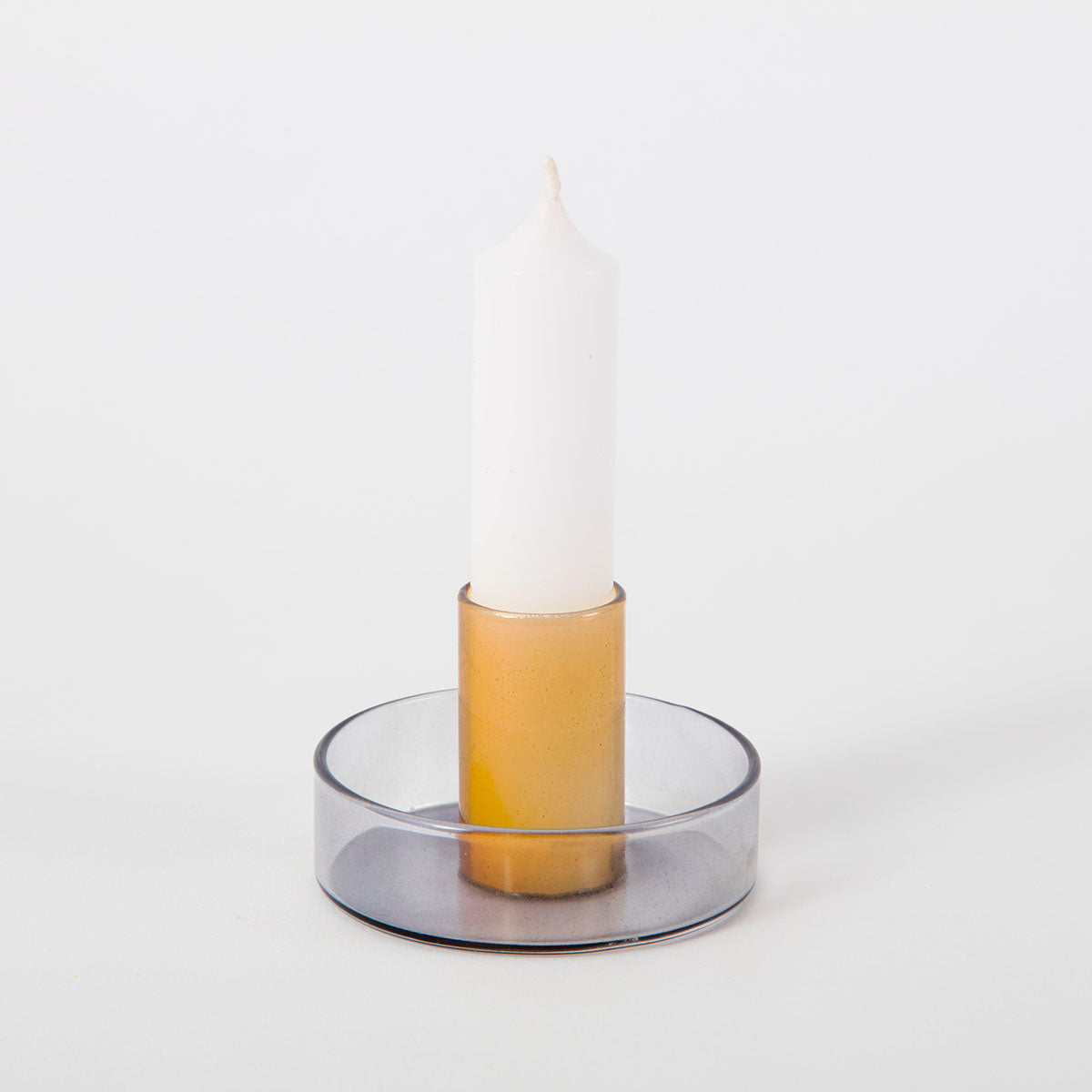 Duo Tone Glass Candle Holder