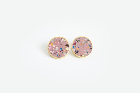 Concrete Framed Medium Earrings