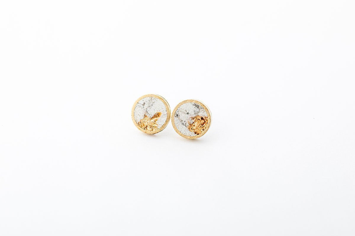 Concrete Framed Medium Earrings