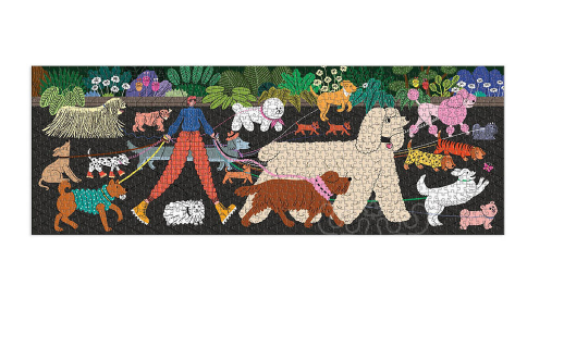 Dog Walk 1000 Piece Panoramic Puzzle
