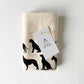 Black Dogs Hand Printed Organic Tea Towel