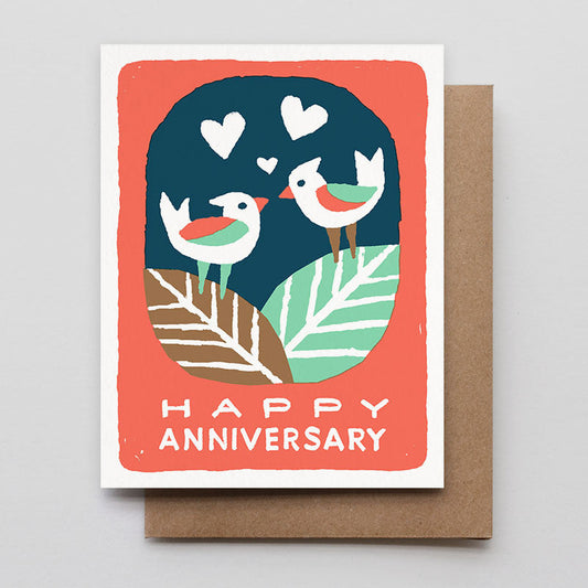 Lovebirds Anniversary Card