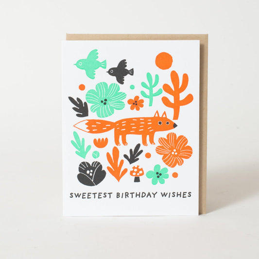 Sweetest Birthday Fox Card