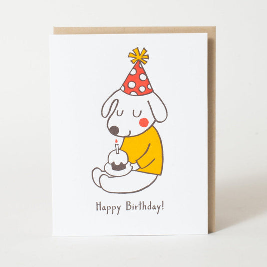 Birthday Hat Dog Card