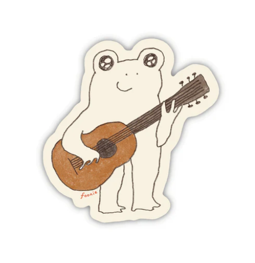 Guitar Frog Sticker