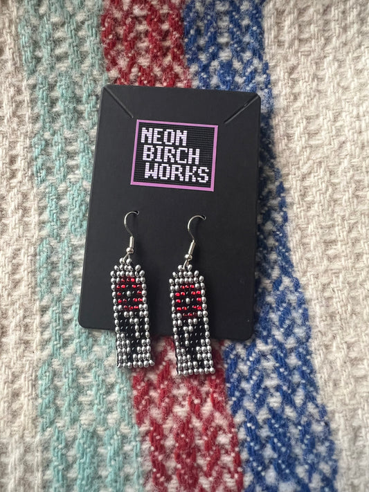 Silver Floral Earrings