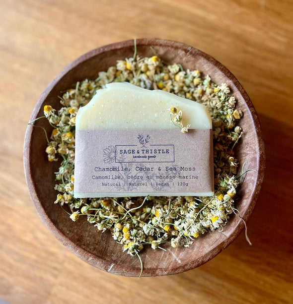 Chamomile Cedar and Sea Moss Soap