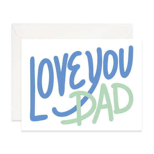 Love You Dad Lettering Card