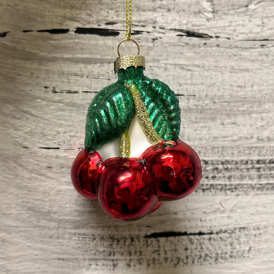 Cherry Glass Ornament