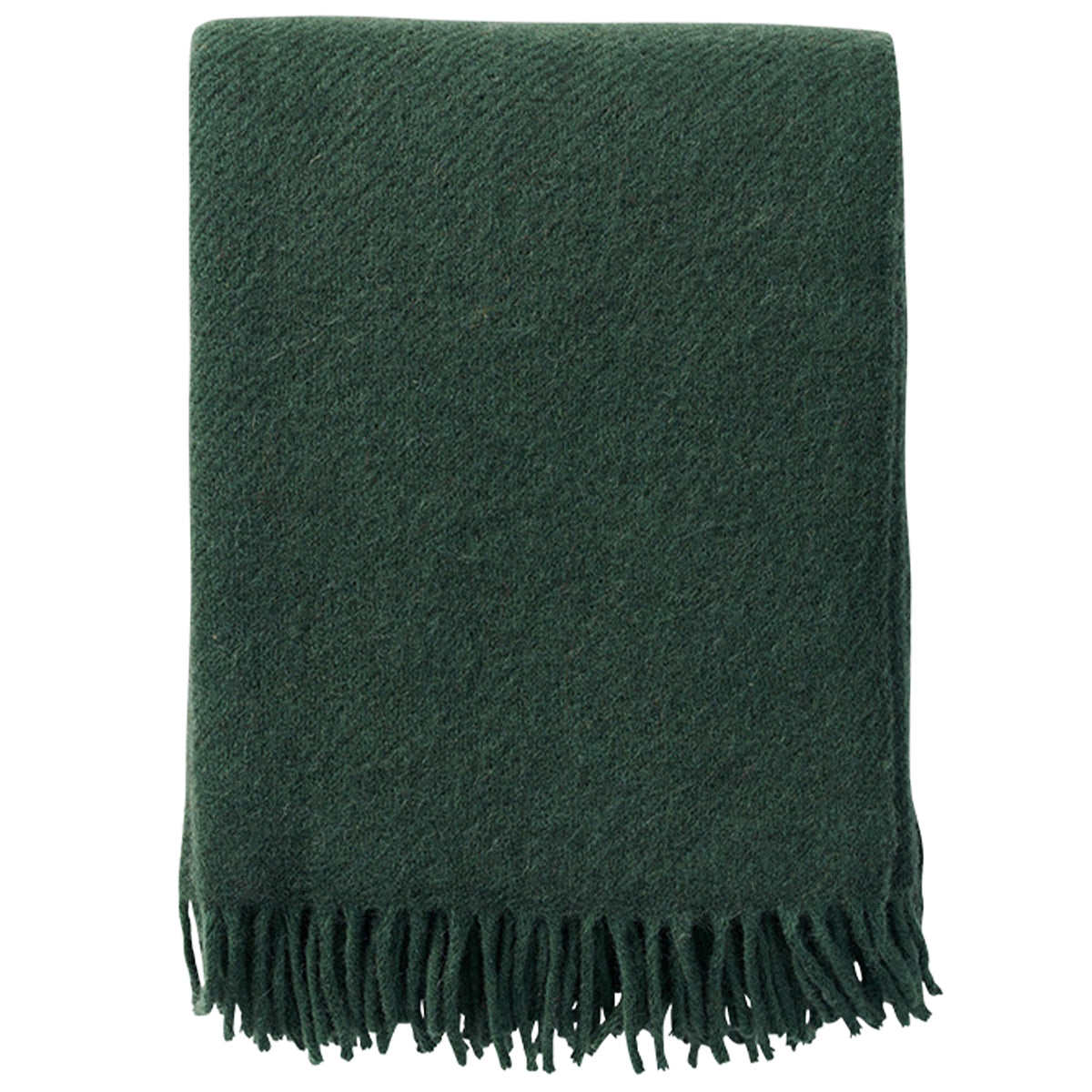 Gotland Bottle Green Lambswool Throw