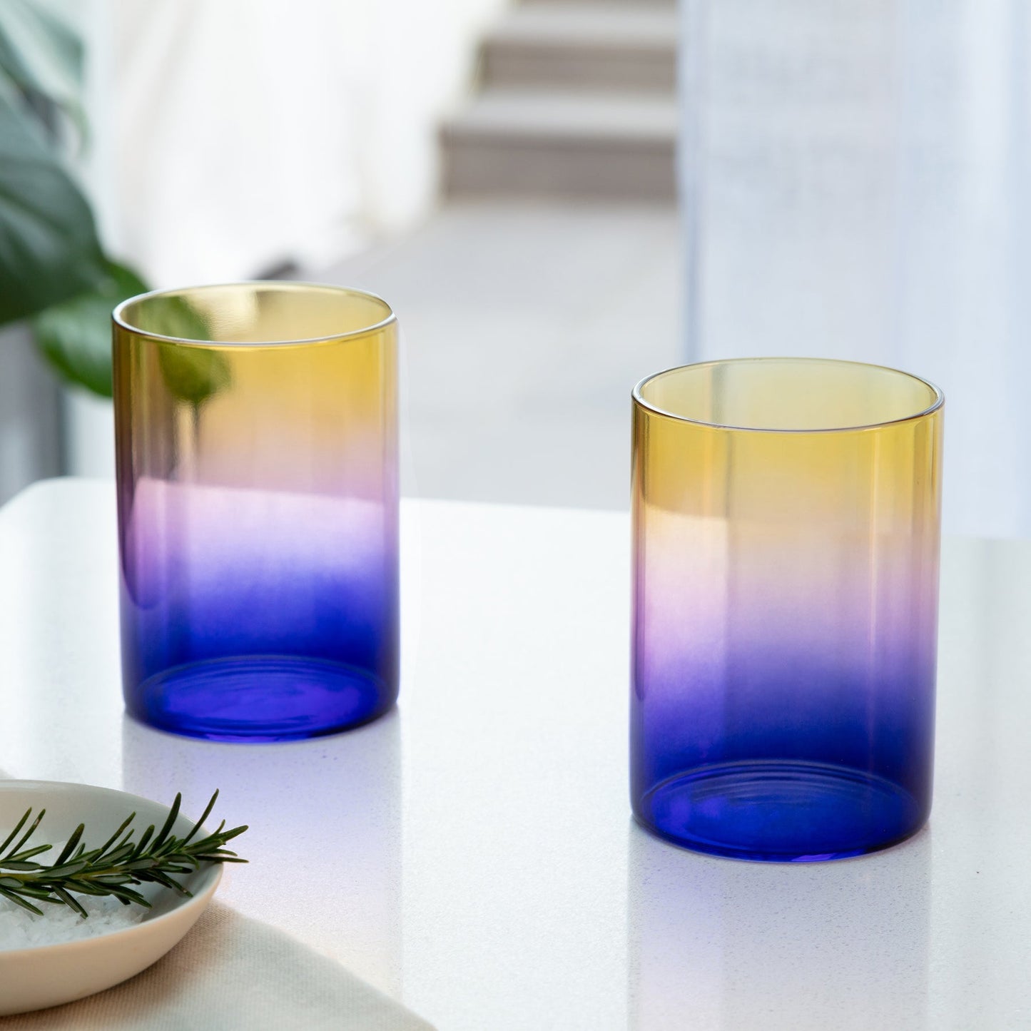 Three Tone Gradient Glass Set