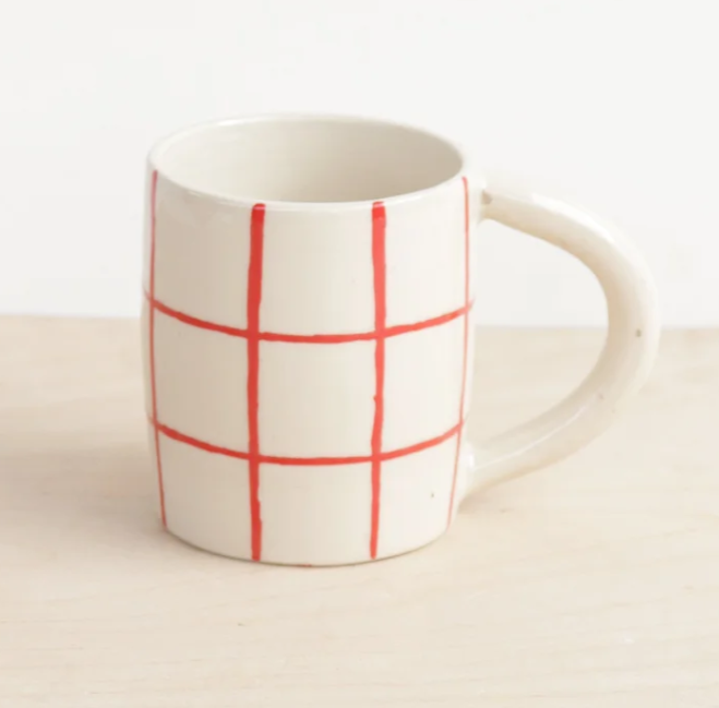 Handmade Grid Mug