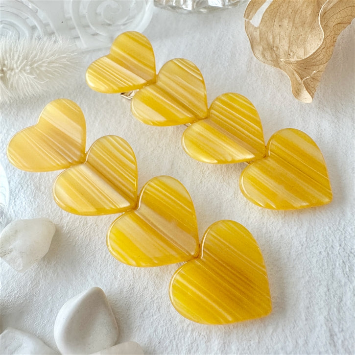 Love is a Battlefield Quadruple Heart Duckbill Hair Clip
