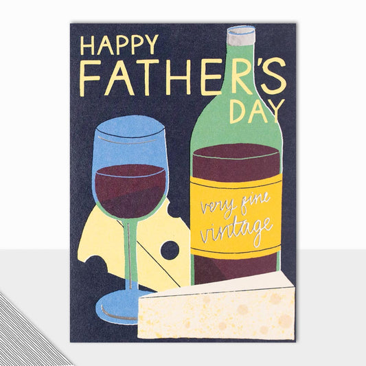 Fathers Day Cheese & Wine Card