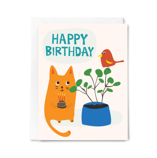 Happy Birthday Cat Love Card