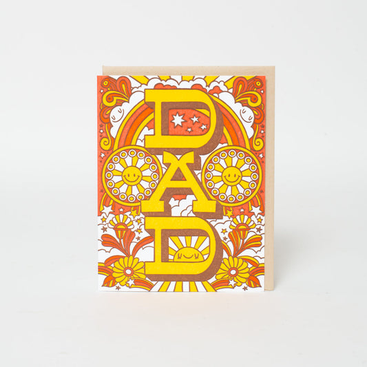 Groovy Father's Day Letterpress Card