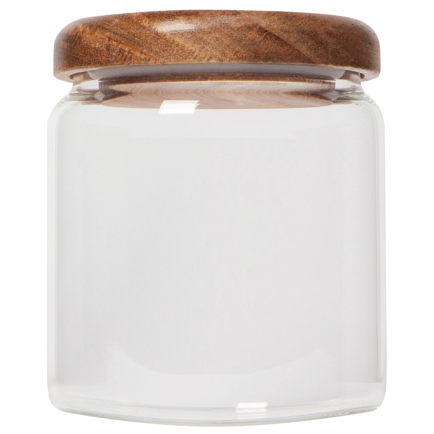 Small Glass Jar with Acacia Wood