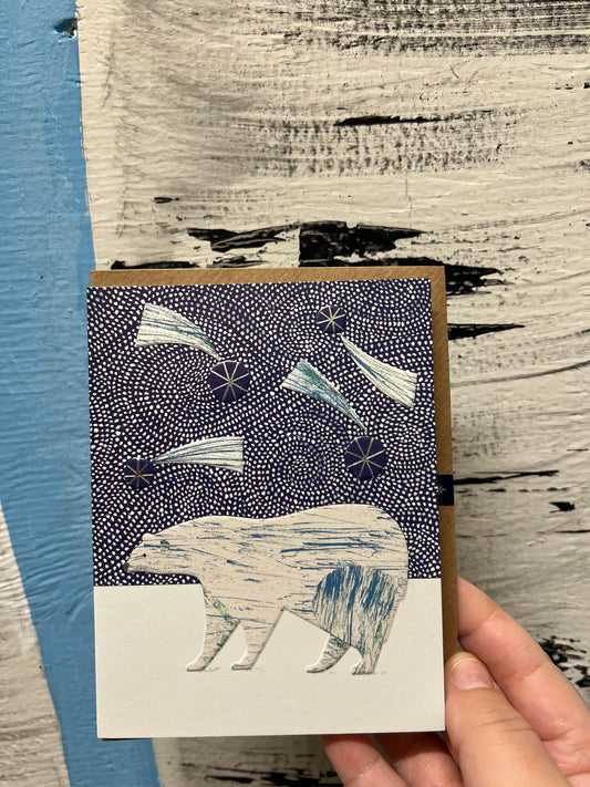 Winter Polar Bear Card