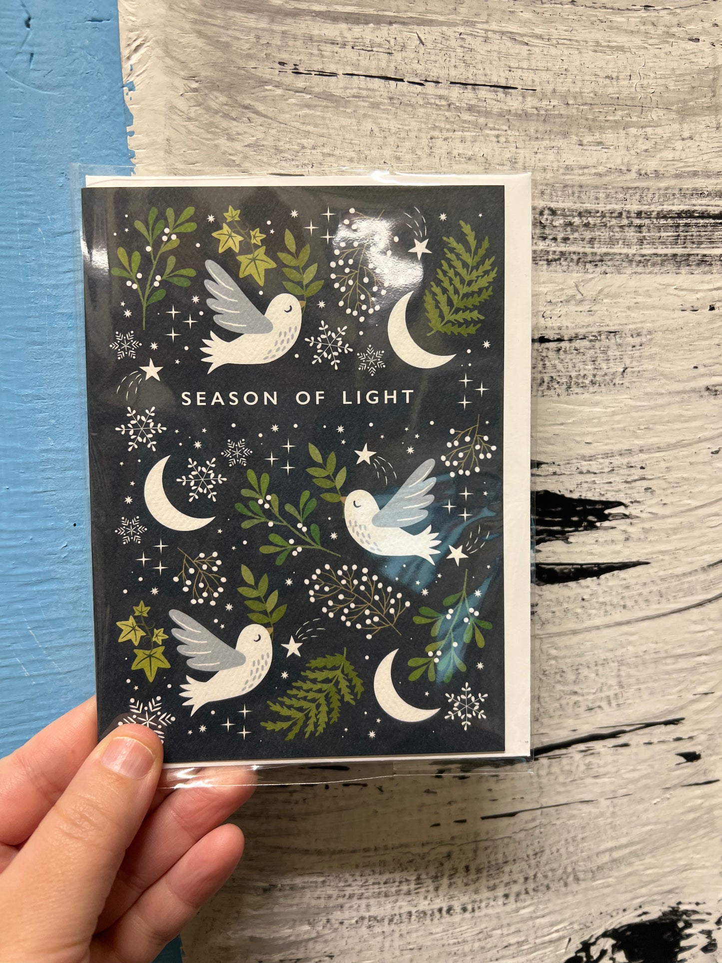 Seasons Greetings Dove Holiday Card