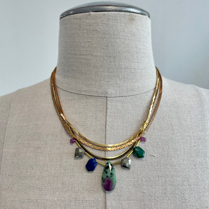 Seda Necklace - Ruby Zoisite