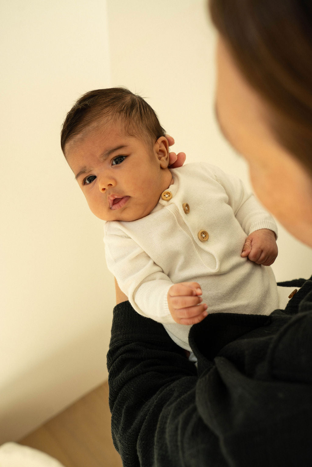 Riley Cotton Onesie in Ivory