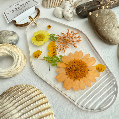 "Ashbury" Pressed Flowers Keychain