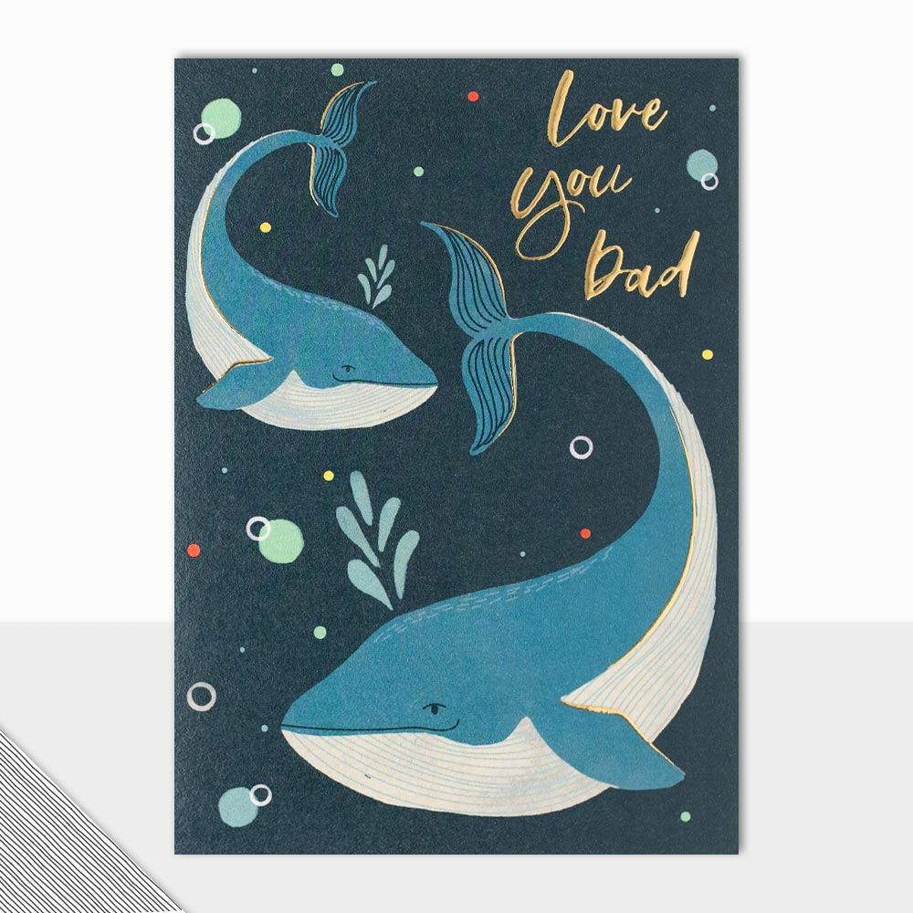 Fathers Day Whales Card