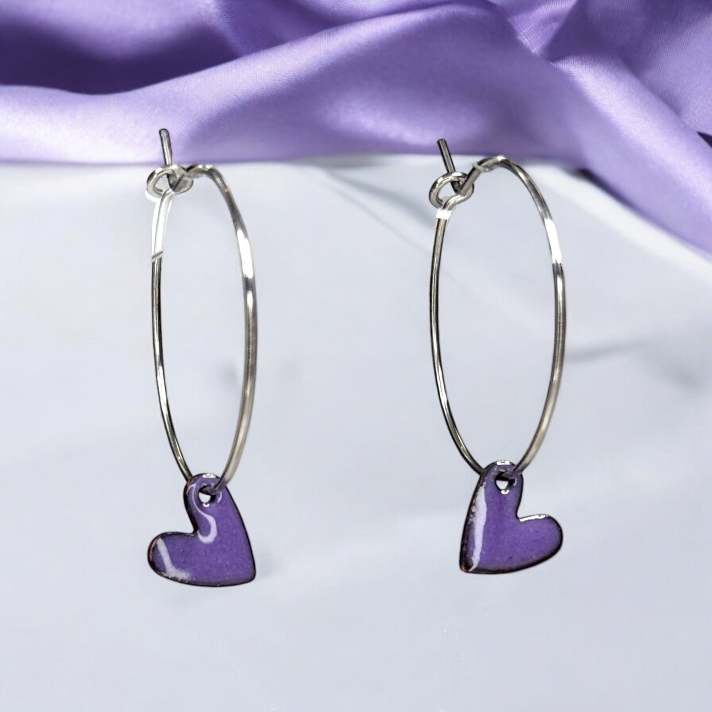 Heart Hoop Earrings