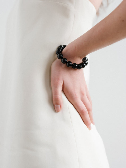 Grande Boule Black Tourmaline Bracelet