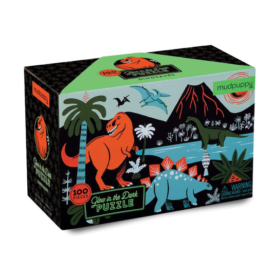 Dinosaurs 100 Piece Glow In The Dark Puzzle