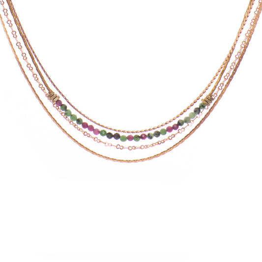 Tallis Necklace - Ruby Zoisite