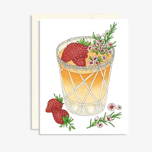 Strawberry & Waxflower Cocktail Card