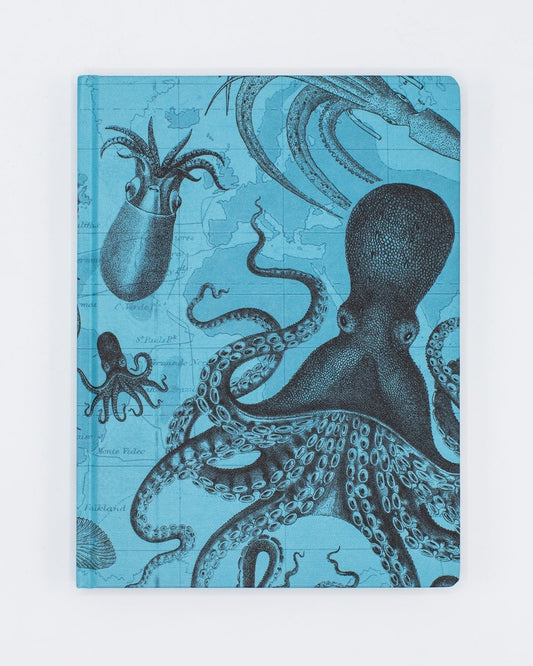 Octopus & Squid Hardcover Notebook  - Lined/Grid