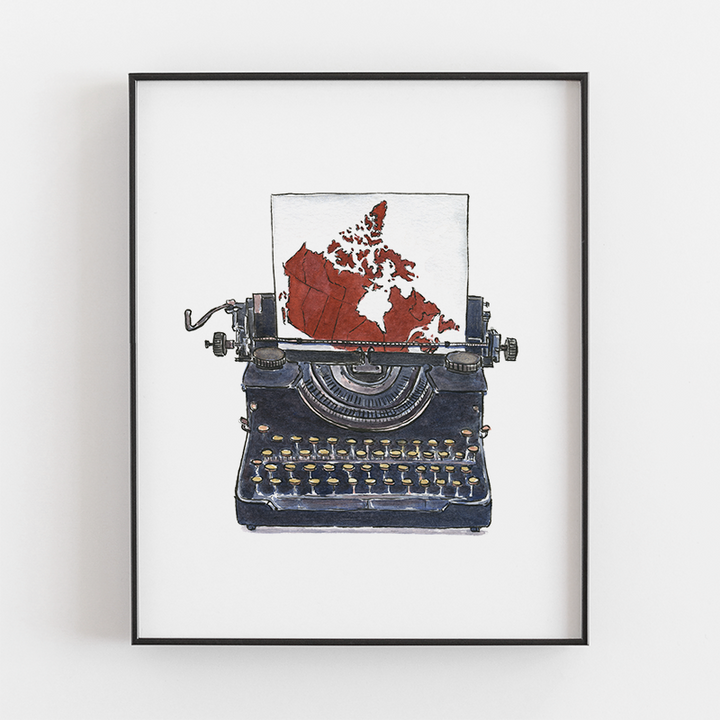 Canada Typewriter Archival Print 8x10