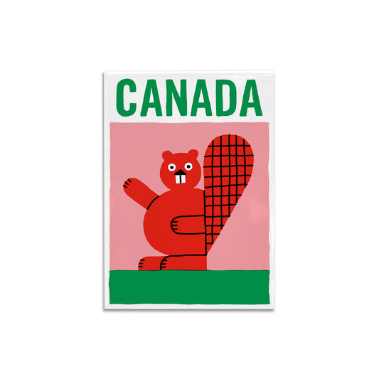 Canada Beaver Fridge Magnet