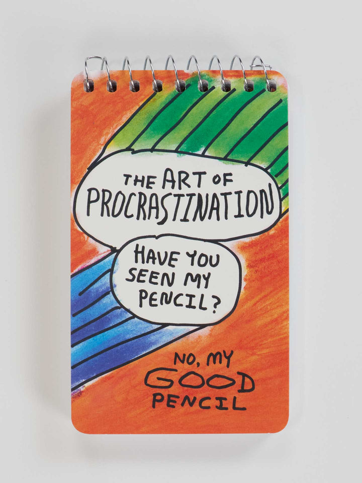 The Art Of Procrastination. Have You Seen My Pencil? Spiral Notebook
