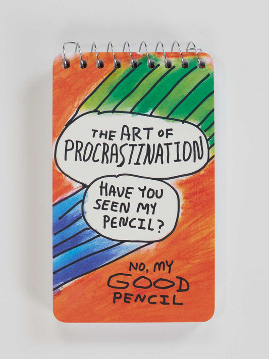 The Art Of Procrastination. Have You Seen My Pencil? Spiral Notebook
