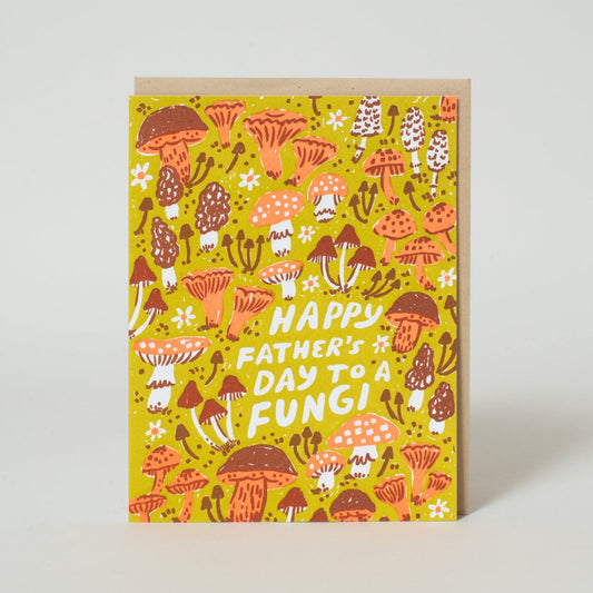 Fungi Father's Day Mushrooms Letterpress Card