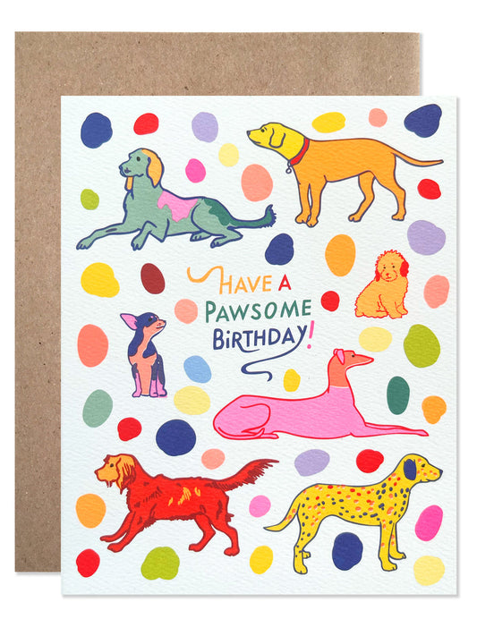 Pawsome Happy Birthday Card