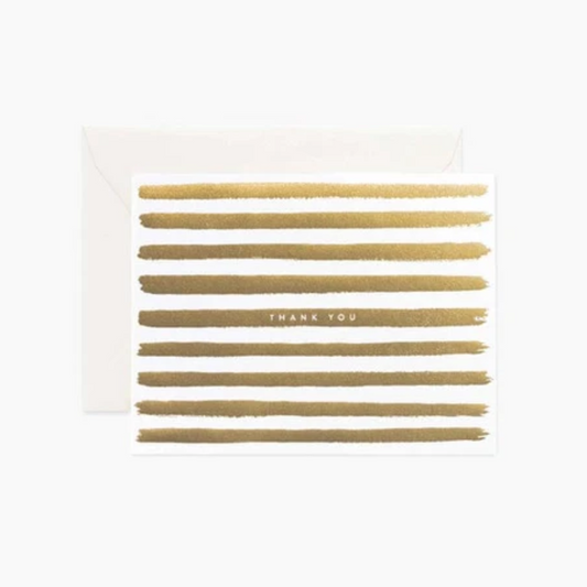 Gold Stripe Thank You Cards (Box Set)