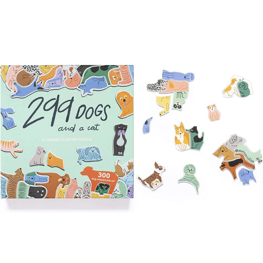 299 Dogs and a Cat 300 Piece Cluster Puzzle