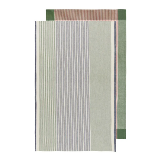 Jade Array Stripe Dish Towel Set