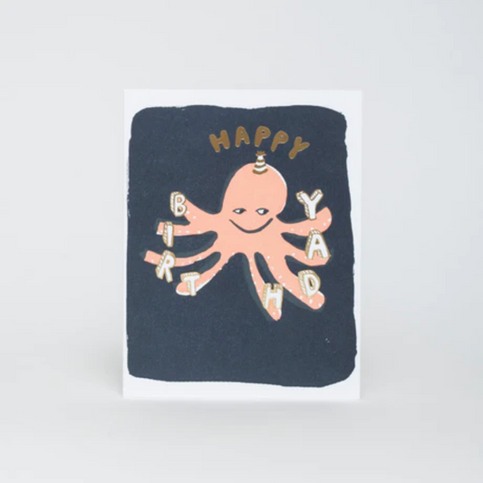 Octopus Birthday Card